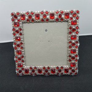 Nanette Lepore Photo Frame Red Jewels Glitz Glamour